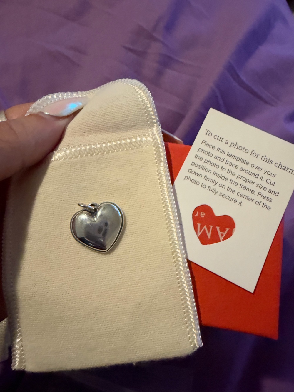James Avery Silver Heart Charm Locket Pendant - Women's Jewelry